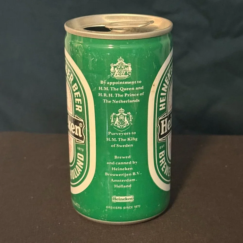 Heineken lager vintage beer can